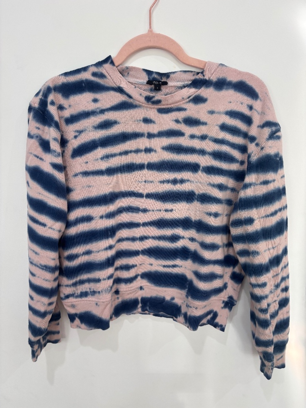 Rails Ramona Sweatshirt Small Blue Pink Indigo Tie Dye Pullover Crewneck